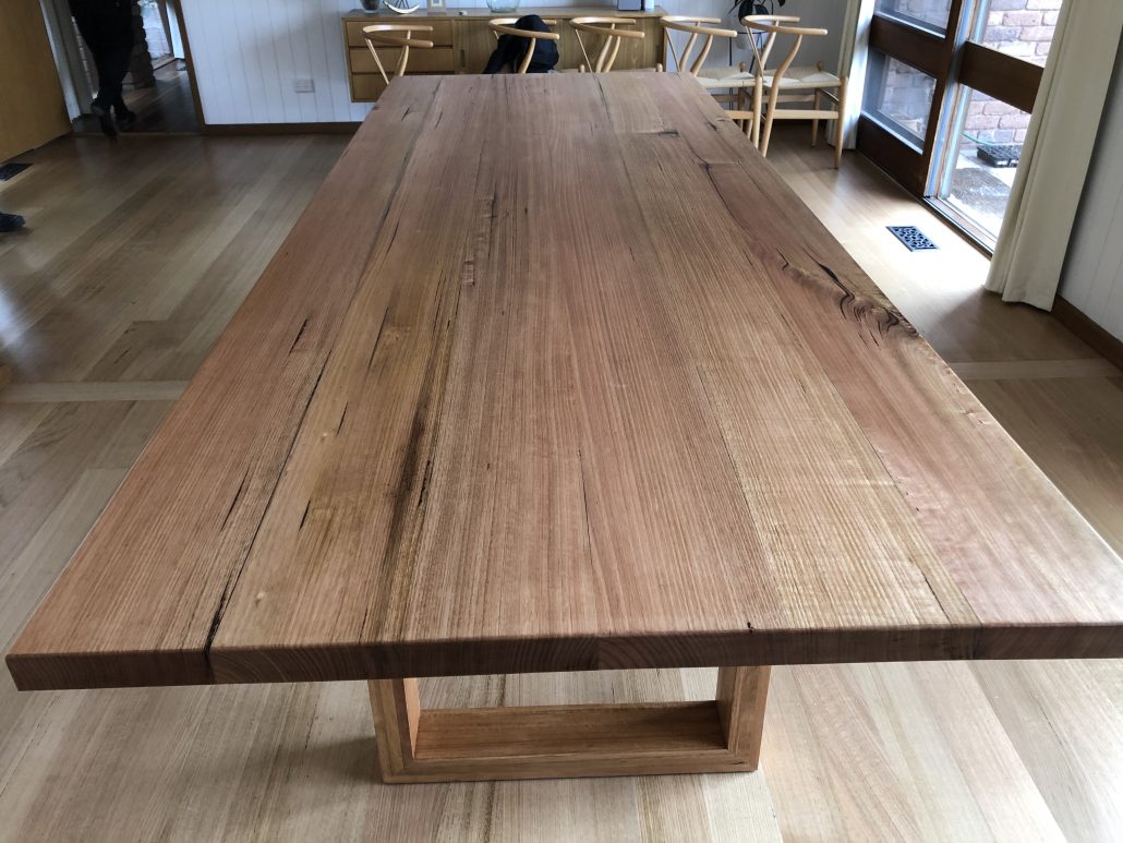 “TWO BAYS” 2.9 X 1.2 M VIC ASH TABLE WITH TIMBER LOOPED LEGS Northern